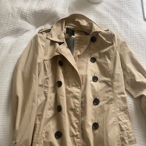 Tan trench coat